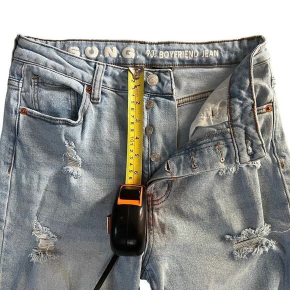 S.O.N.G. Women’s Light Blue Jeans,  Size 5/27, 90’s Boyfriend Jeans - Picture 4 of 9